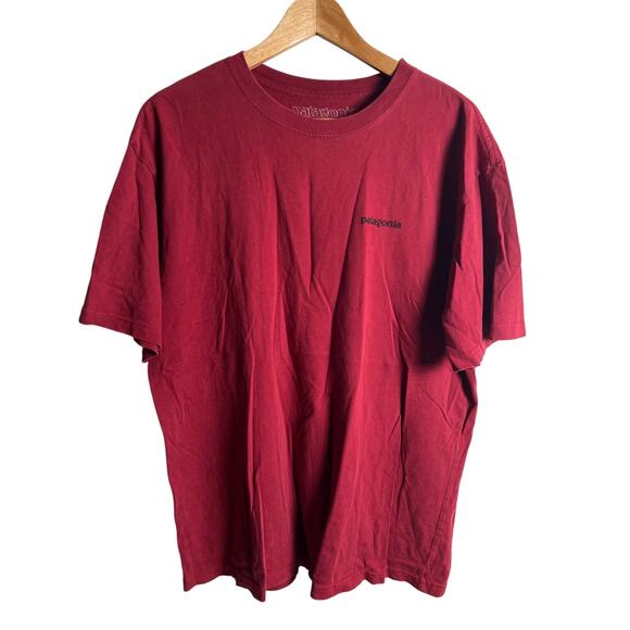 Patagonia Red Rare Fish Art Trout Men Size L T-Shirt - Picture 1 of 6